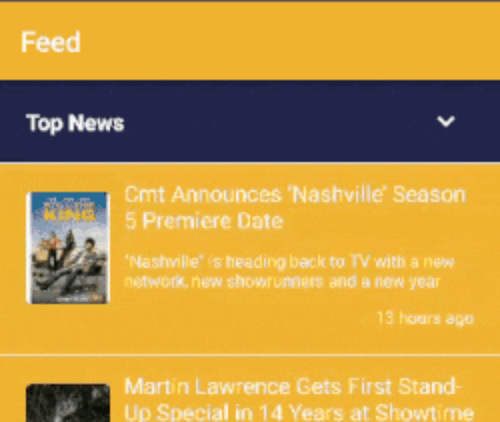 Android Expandable News Feed Example